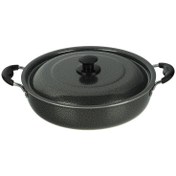 تصویر تابه عروس سایز ۳۴ دو دسته درب فلزی 