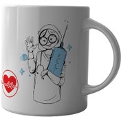 تصویر ماگ چاپلینو با طرح پرستارم تو باشی – M181 Chaplino mug with the design of You're My Nurse