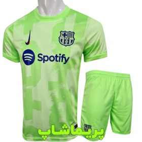 تصویر لباس سوم بارسلونا ۲۰۲۵ هواداری کیفیت A+ تایلندی درجه یک Barcelona 2025 third shirt for fans, A+ quality, first class Thai