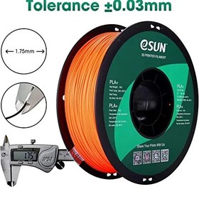 تصویر فیلامنت +PLA نارنجی 1.75 میلیمتر یک کیلوگرمی ایسان (eSUN) ESUN orange pla+ 3D printer filament