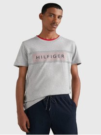 تصویر تیشرت مردانه تامی هیلفیگر اورجینال خاکستری Tommy Hilfiger MW0MW30035-07 