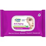 تصویر دستمال مرطوب پاک کننده آرایش وی کر 20 برگی پاکتی درب دار ضدپیری- Anti Aging 