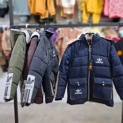 تصویر کاپشن پسرانه/آستین پافرشو/جنس تیسی/سایز 60,65 