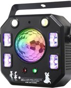 تصویر دستگاه رقص نور افکتی ۴ کاره با ریموت و سنسور صدا 
