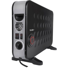 تصویر بخاری برقی تولیپس مدل EH203 مشکی ا tulips electric heater model eh203 black tulips