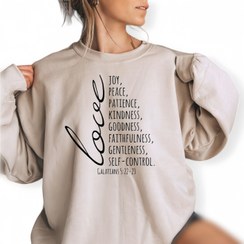 تصویر بلوز آستین بلند زنانه اصل ترک برند E.M.R (سایز ۴۰تا۴۴) Kadın sweatshirt Fruit Of Spirits Christians Sweatshirt