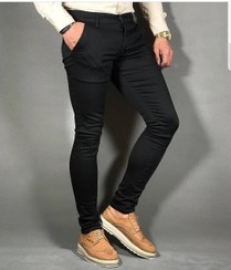 تصویر شلوار کتان اسپرت مشکی مردانه -اورجینال دیلم Men's Black Sports Linen Pants - Original Deylam