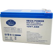 تصویر باتری دزدگیر 7 آمپر ایبیزا IBIZA POWER VRLA AGM BATTERY 12V 7.2A