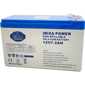 تصویر باتری دزدگیر 7 آمپر ایبیزا IBIZA POWER VRLA AGM BATTERY 12V 7.2A