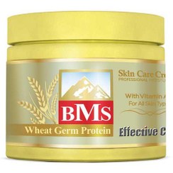 تصویر کرم مرطوب کننده کاسه ای جوانه گندم 200گرمی بی ام اس Bms Wheat Germ Protein Moisturizing Cream 200g