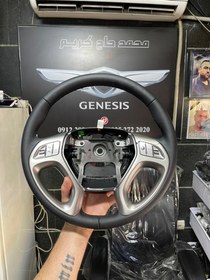 تصویر غربیلک فرمان هیوندای توسان ۲۰۱۵ نو رنگ مشکی Steering wheel