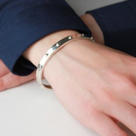 تصویر دستبند نقره راس 