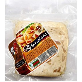 تصویر کالباس مرغ 60% وکیوم شده آزما 300 گرمی 