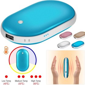 تصویر پاوربانک و گرم کن دستی مدل Pebble hand warmer HYS02 