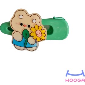 تصویر گلسر طرح خرس و گل 