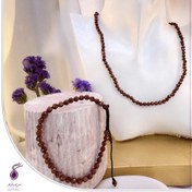 تصویر نیم ‌ست سنگ دلربا قهوه ای تراش جواهری کد S44 