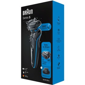 تصویر ریش تراش براون آلمان سری 5 مدل 51-B1200s Braun 51-B1200s EasyClick 5 Series , Blue