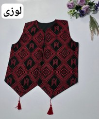 تصویر جلیقه تک زنانه یلدایی تافته ضخیم هندی پشت پرشیا و میکرو - لوزی 