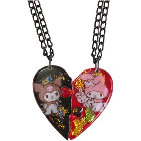 تصویر گردنبند قلبی پازلی کرومی 