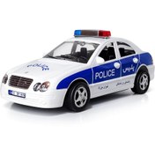 تصویر ماشین پلیس اسباب‌بازی پلاستیکی 