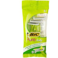 تصویر خود تراش 3 تیغه زنانه پیور لیدی بیک 4 عددی Bic 