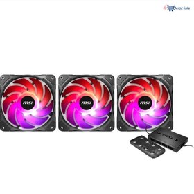 تصویر فن کیس ام اس آی مدل MAG MAX F12A-3 MSI MAG MAX F12A-3 RGB Case Fan 3-Pack