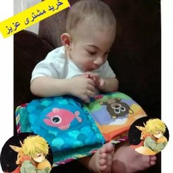 تصویر کتاب پارچه ای لمیز حیوانات مخصوص نوزاد و کودک 