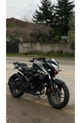 تصویر محافظ بدنه موتورسیکلت نوار گارد جلو مشکی سازگار با BAJAJ PULSAR NS200 Hamza Motors 