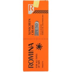 تصویر کرم ضد آفتاب بی رنگ انواع پوست SPF50 رومینا Romina Colorless Sunscreen Cream SPF50 All Skin