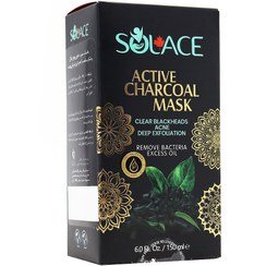 تصویر ماسک صورت سولس حجم ۱۵۰ میلی لیتر حاوی پودر زغال و شکر لایه بردار 