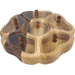 تصویر جعبه پذیرایی 6 خانه گردو کد WD6245 