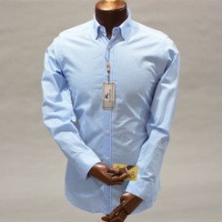 تصویر پیراهن مردانه پارچه لینن ابی آسمانی باربری (Burberry) 
