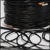تصویر نخ چرم 2mm مشکی 