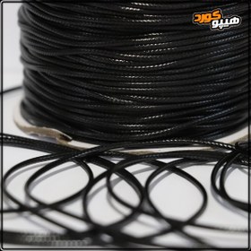 تصویر نخ چرم 2mm مشکی 