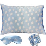 تصویر ست رو بالشی کش اسکرانچی و چشم بند ساتن فانتزی 