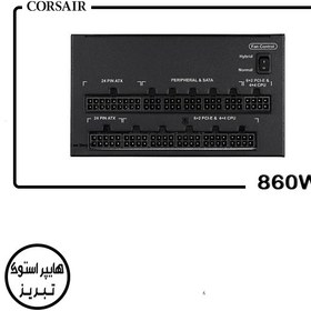 تصویر پاور کامپیوتر کورسیر CORSAIR AX860i Digital ATX با توان 860 وات 