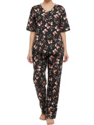 تصویر ست لباس راحتی زنانه با طرح پروانه‌ای پارچه نرم و سبک مناسب چهار فصل 