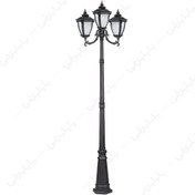 تصویر چراغ چمنی ایستاده سه شاخه رو به بالا حیاطی تیانا مدل کیوان 