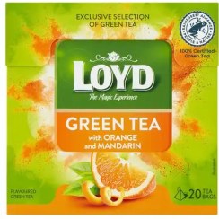 تصویر دمنوش چای سبز لوید با طعم پرتقال و ماندارین 20 عددی LOYD Tea Green with Orange and Mandarin 
