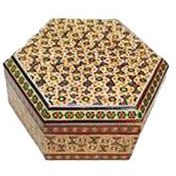 تصویر جعبه جواهرات خاتم کاری اصفهان کد 80 