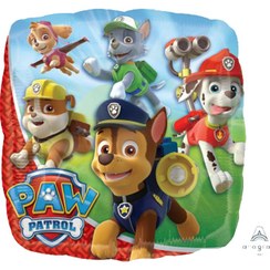 تصویر بادکنک فویلی هلیومی طرح سگ های نگهبان(سایز استاندارد) 