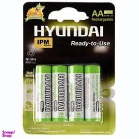 تصویر باتری قلمی قابل شارژ هیوندای (Hyundai) ظرفیت 2000mAh بسته 4 عددی 