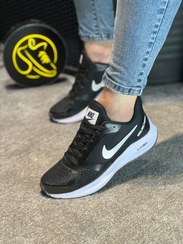 تصویر کفش کتونی اسپرت نایک زوم (Nike Zoom) مردانه و پسرانه رنگ مشکی با طرح نایک سفید - 4 Nike Zoom M