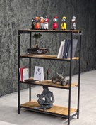 تصویر رگال کتابخانه ای قفسه چوبی 4 طبقه 