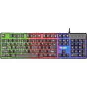 تصویر کیبورد گیمینگ RGB سیم دار DNET-997 
