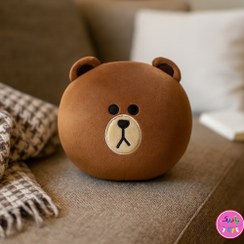 تصویر عروسک و کوسن خرس براوون فانتزی کوکی | نانو ضدحساسیت، نرم و لطیف – قابل شستشو و دکوری خاص 