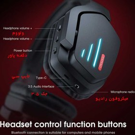 تصویر هدست بلوتوث گیمینگ اونیکوما مدل B60 Bluetooth gaming headset Onikuma model B60