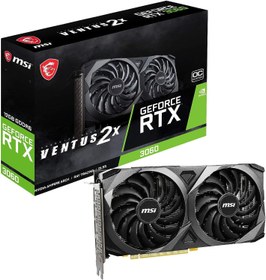 تصویر کارت گرافیک MSI Gaming GeForce RTX 3060 12 گیگابایت 15 گیگابیت در ثانیه GDRR6 192 بیت HDMI/DP PCIe 4 Torx Twin Fan Ampere OC (RTX 3060 Ventus 2X 12G OC)، GeForce RTX 3060 VENTUSG2 - ارسال 20 روز کاری MSI Gaming GeForce RTX 3060 12GB 15 Gbps GDRR6 192-Bit HDMI/DP PCIe 4 Torx Twin Fan Ampere OC Graphics Card (RTX 3060 Ventus 2X 12G OC), GeForce RTX 3060 VENTUS 2X 12G OC,