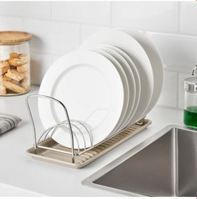 تصویر آبچکان استیل ایکیا مدل IKEA VÄLVÅRDAD IKEA VÄLVÅRDAD Dish drying rack stainless steel 4 ¾x12 ½ "