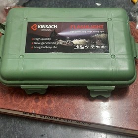 تصویر پک لیزر کینساج با هارد کیس سبز و باتری 2200 کینساج KINSACH KS-303 